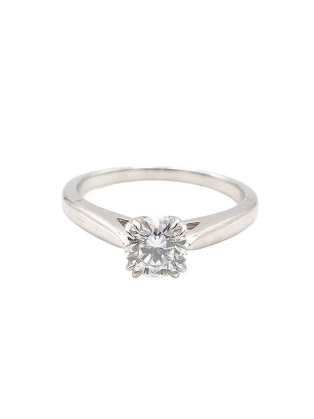 Harry Winston Solitaire Platinum Diamond Ring